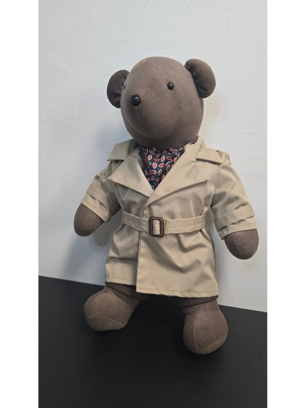 Vintage 1983 Humphrey Bearright North American Bear Co. Trench Coat Bear 18"